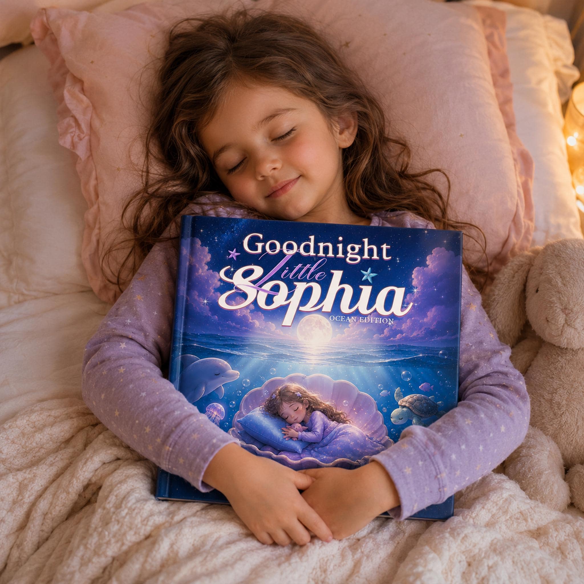 Personalized Ocean Bedtime Story Book, Custom Name Baby Book