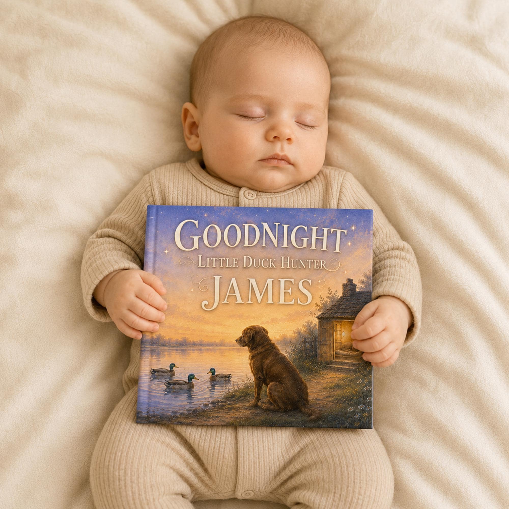 Personalized Duck Hunter Bedtime Book for Baby Boys