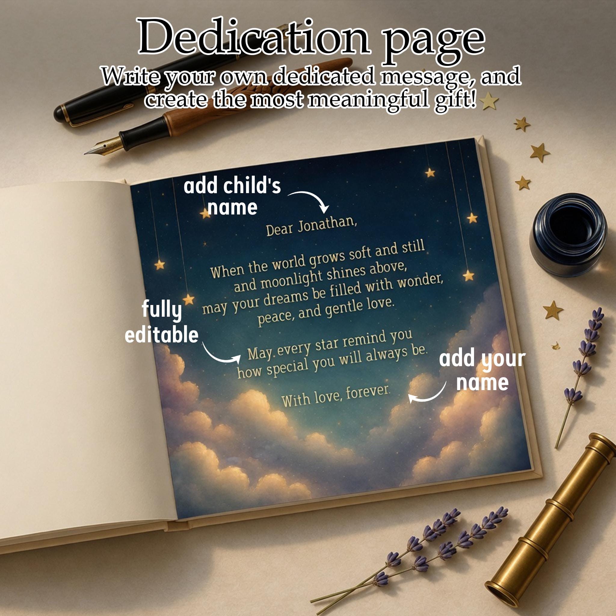 Personalized Baby Bedtime Story Book - Custom Name Hardcover Gift