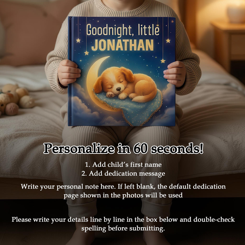 Personalized Baby Bedtime Story Book - Custom Name Hardcover Gift