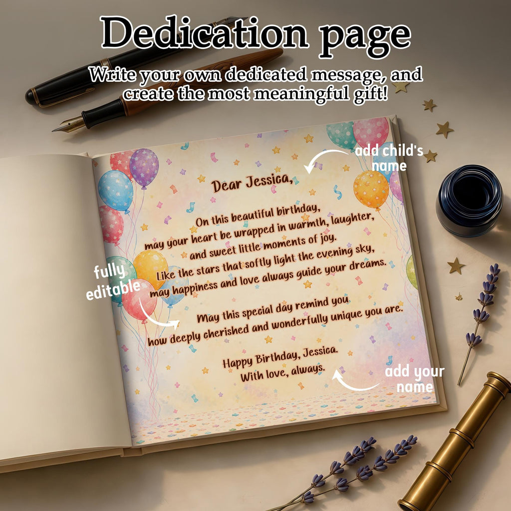 Personalized 1st Birthday Book, Safari Animal Story Keepsake Gift