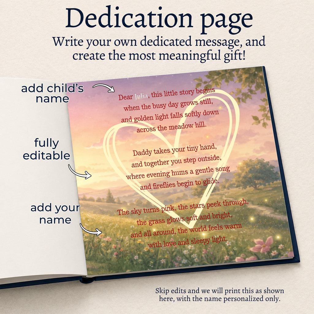 Personalized Daddy Daughter Storybook, Father's Day Gift from Kids