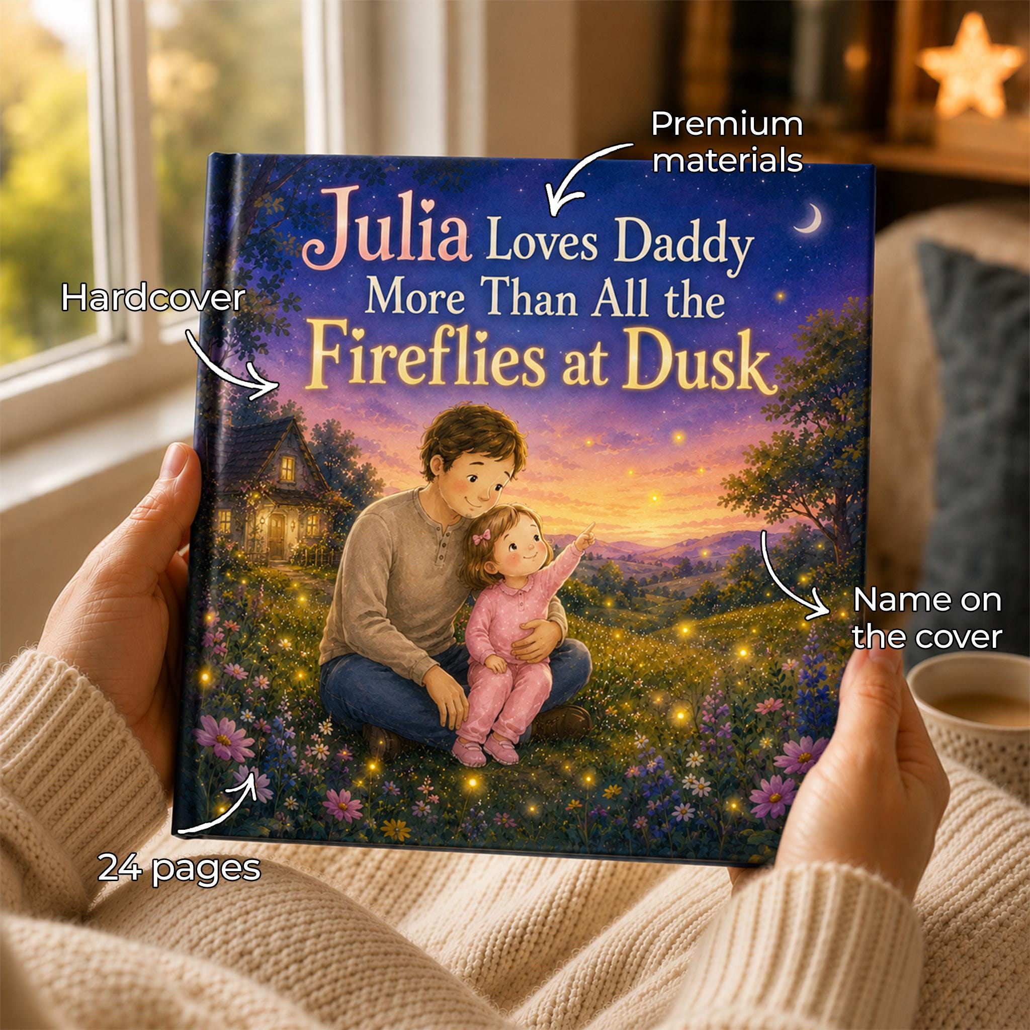 Personalized Daddy Daughter Storybook, Father's Day Gift from Kids