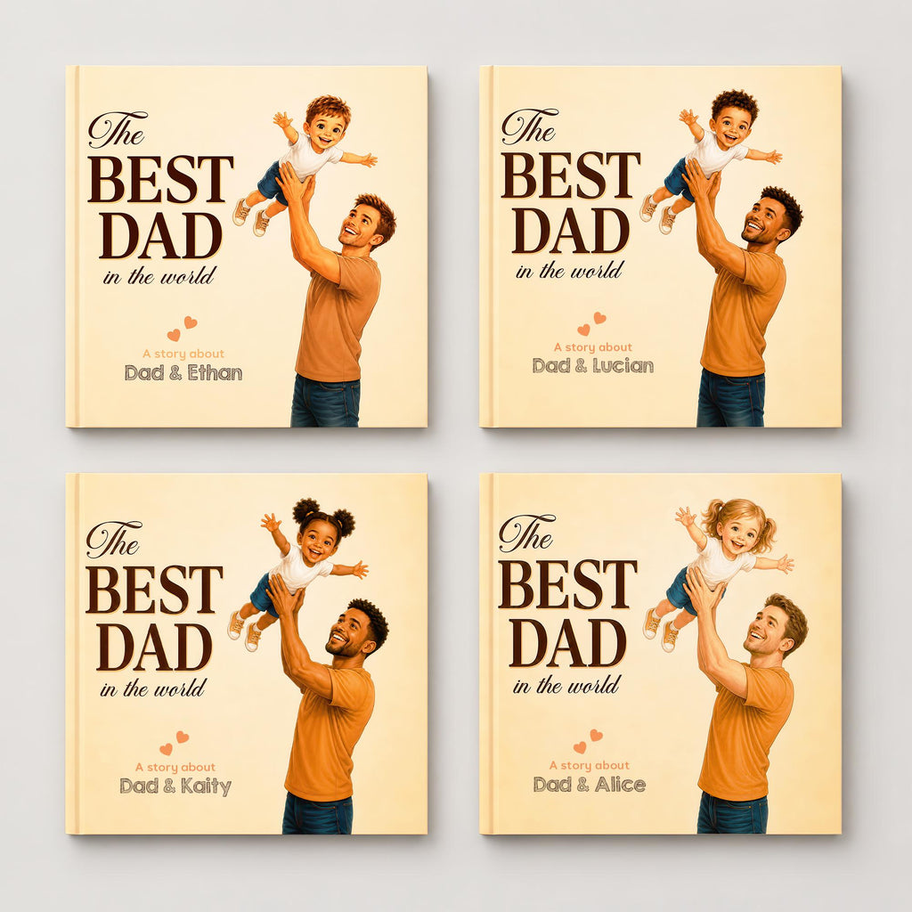 Personalized Best Dad Book, Custom Photo Story Book for Dad and Child, Father’s Day Gift, Daddy Keepsake, Baby Shower Gift