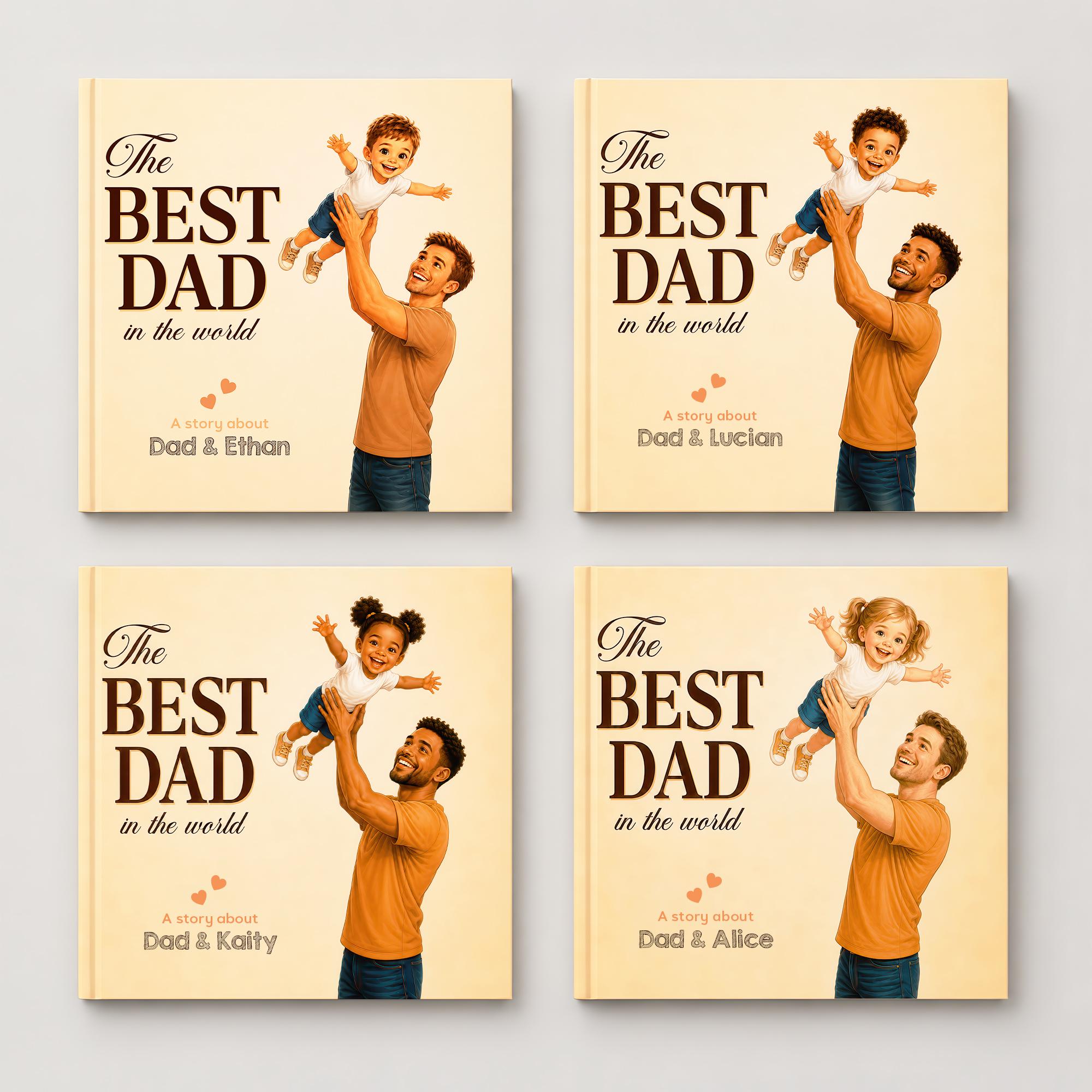 Personalized Best Dad Book, Custom Photo Story Book for Dad and Child, Father’s Day Gift, Daddy Keepsake, Baby Shower Gift