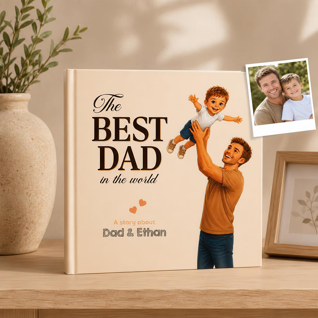 Personalized Best Dad Book, Custom Photo Story Book for Dad and Child, Father’s Day Gift, Daddy Keepsake, Baby Shower Gift