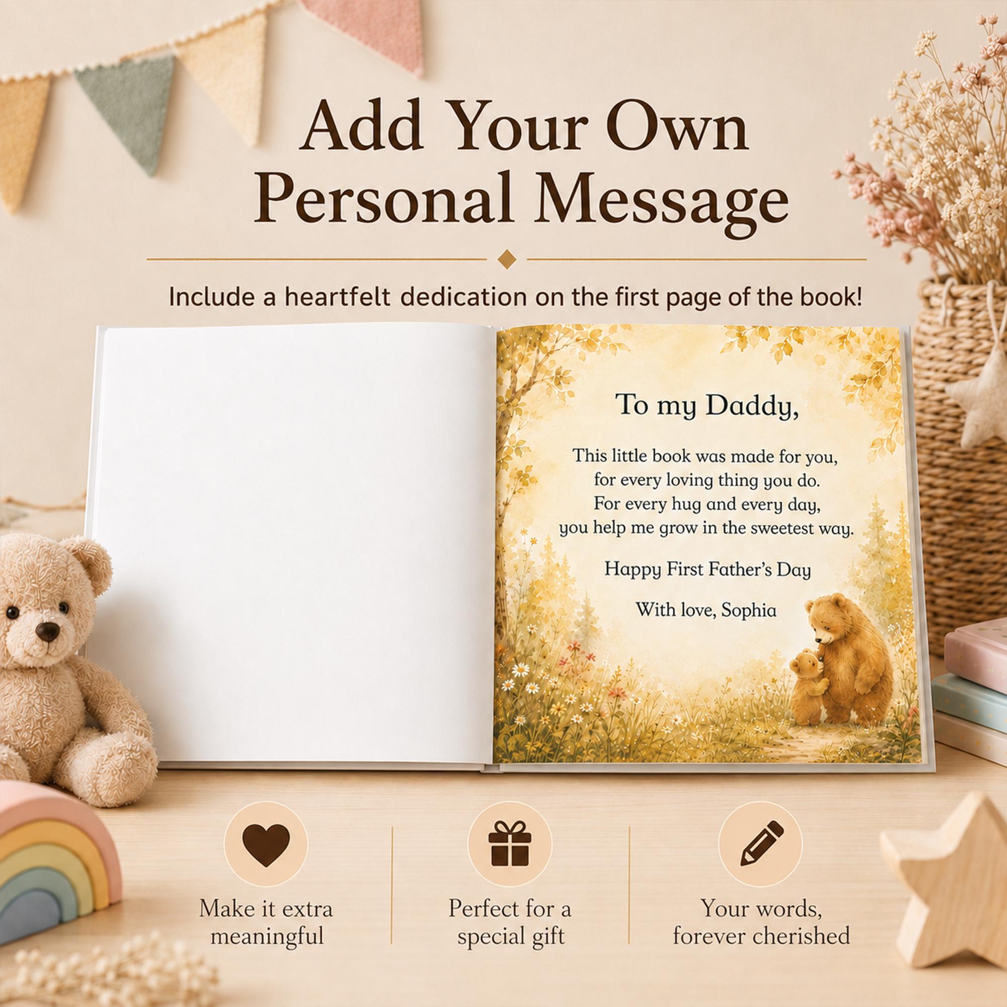 Personalized First Father's Day Book for Dad and Baby