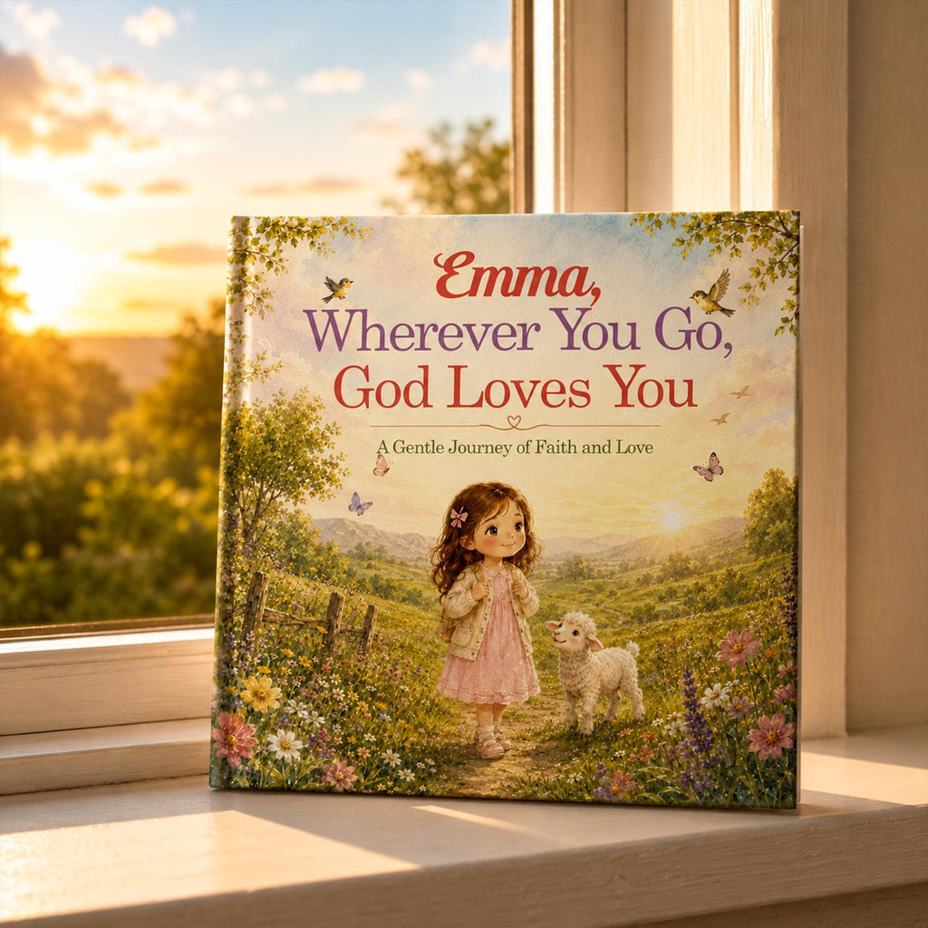 Personalized Christian Children’s Book, Custom Name Faith Story, God Loves You Gift, Dedication Page, Baby Baptism Gift