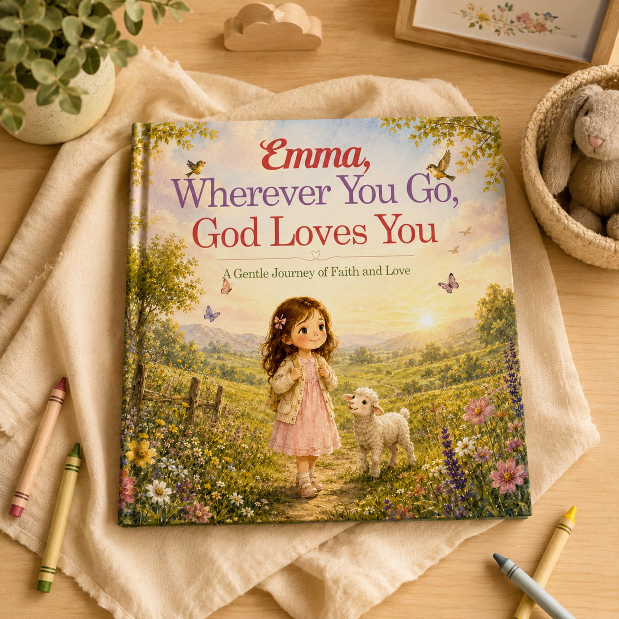 Personalized Christian Children’s Book, Custom Name Faith Story, God Loves You Gift, Dedication Page, Baby Baptism Gift