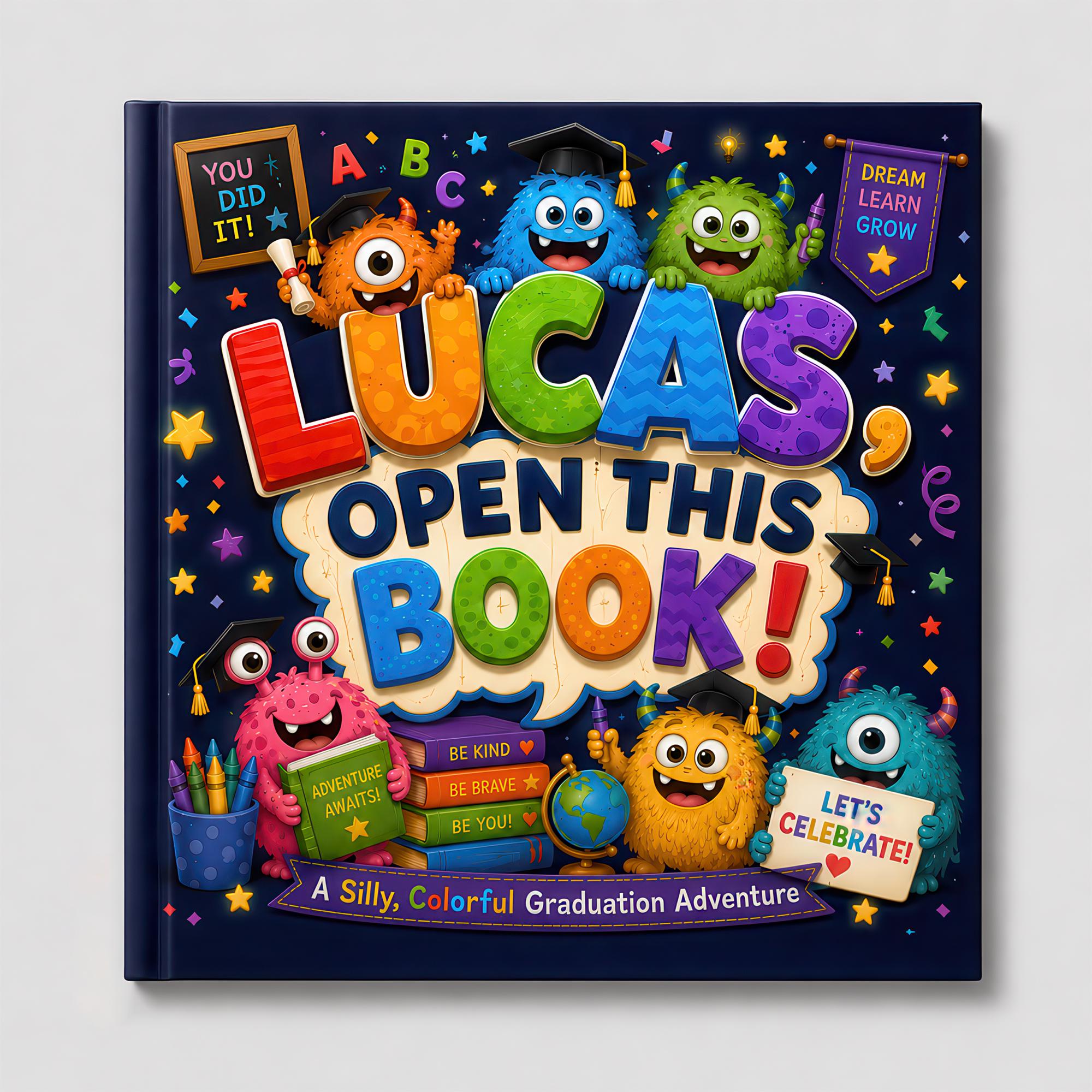 Personalized Halloween Book For Kids, Custom Name Graduation Story Book, Colorful Monster Preschool Kindergarten Gift