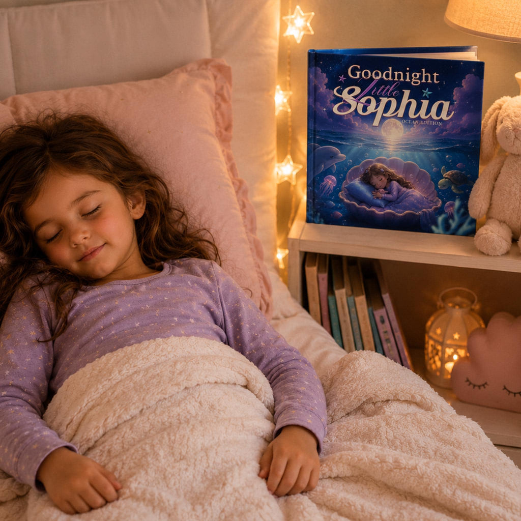 Personalized Ocean Bedtime Story Book, Custom Name Baby Book