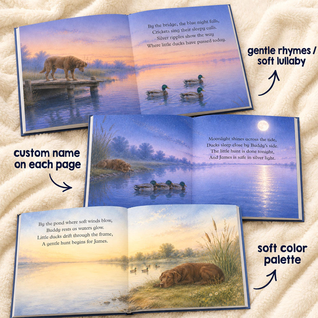 Personalized Duck Hunter Bedtime Book for Baby Boys