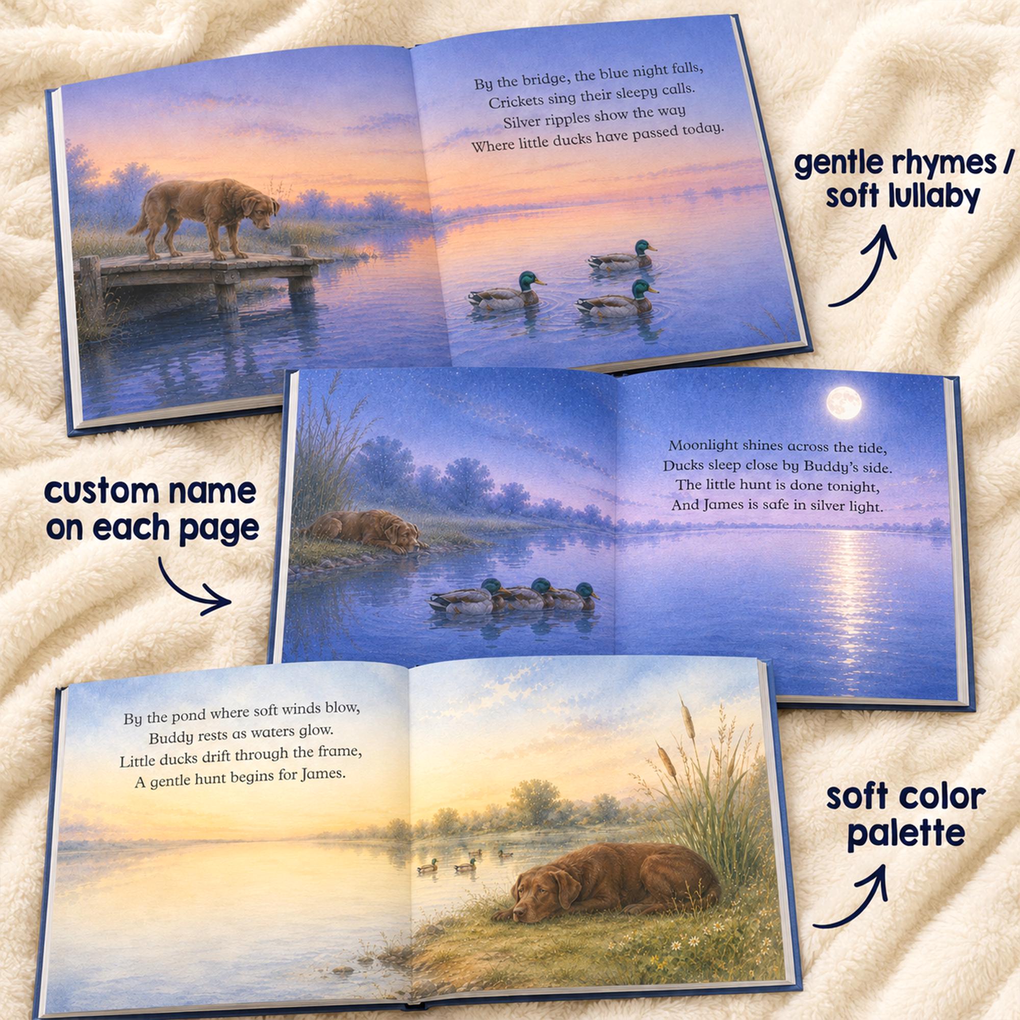 Personalized Duck Hunter Bedtime Book for Baby Boys