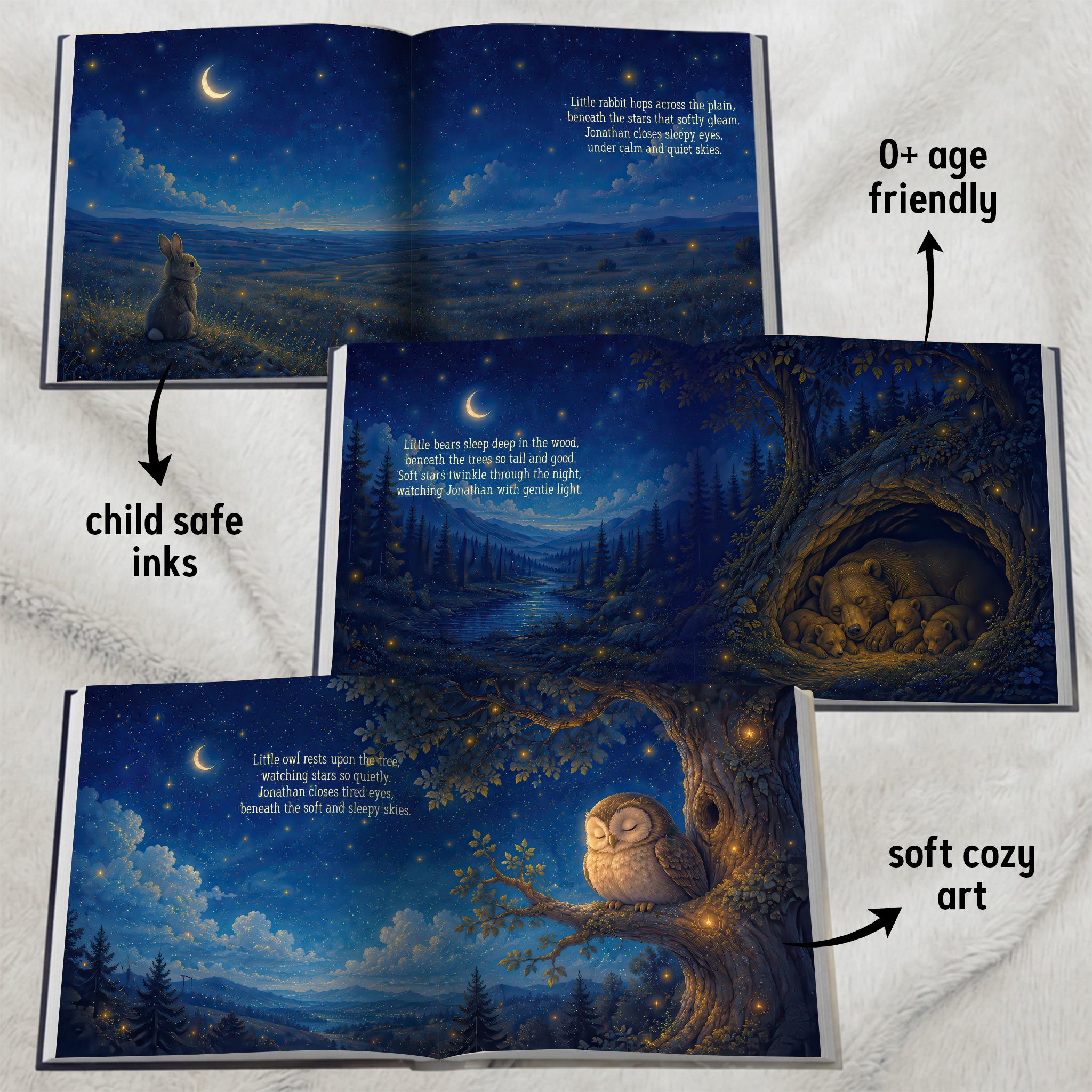 Personalized Baby Bedtime Story Book - Custom Name Hardcover Gift