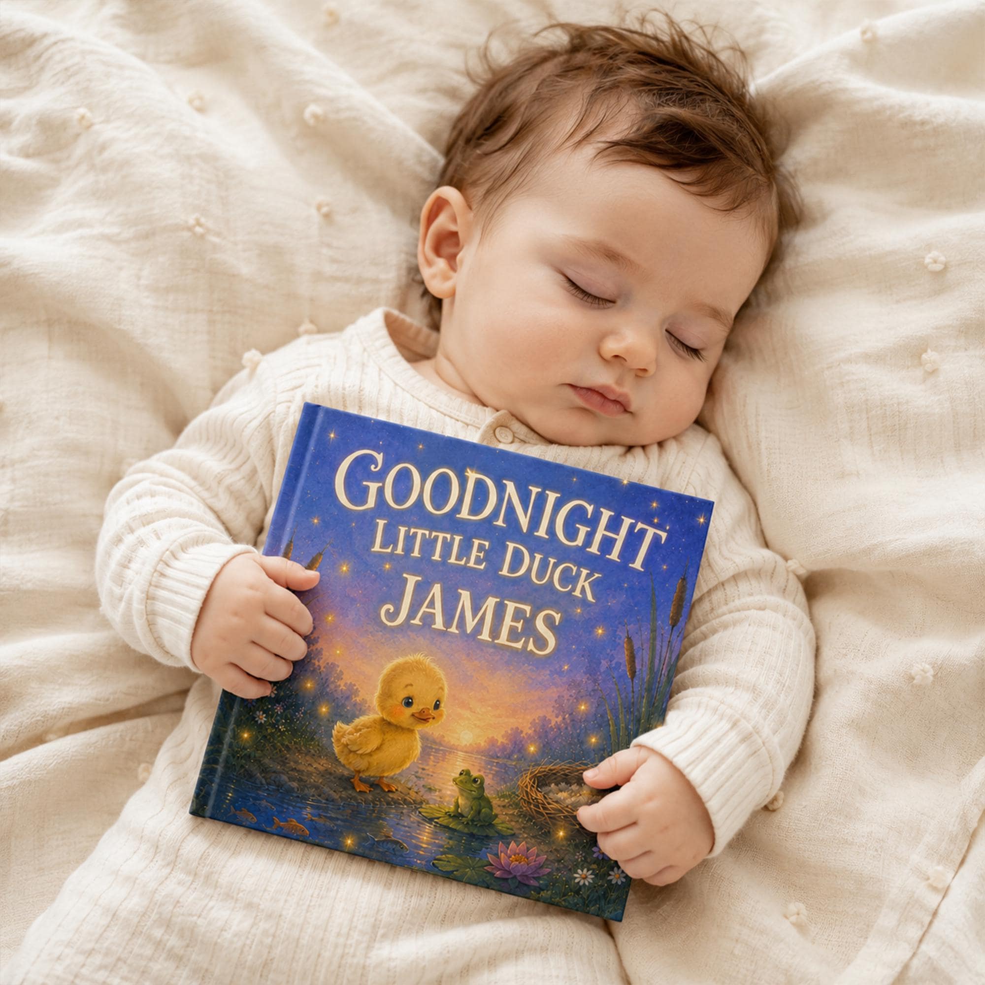 Personalized Duck Bedtime Story Book, Custom Name Baby Keepsake Gift
