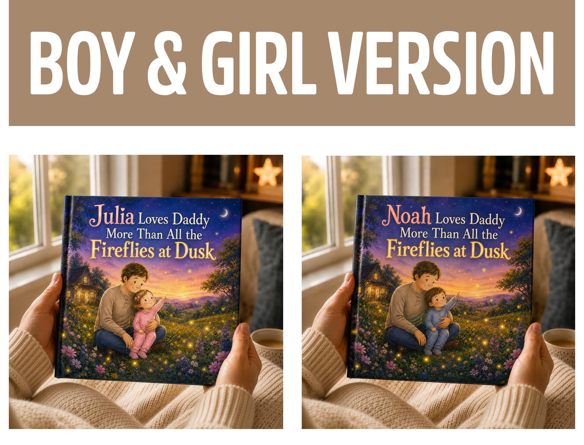 Personalized Daddy Daughter Storybook, Father's Day Gift from Kids