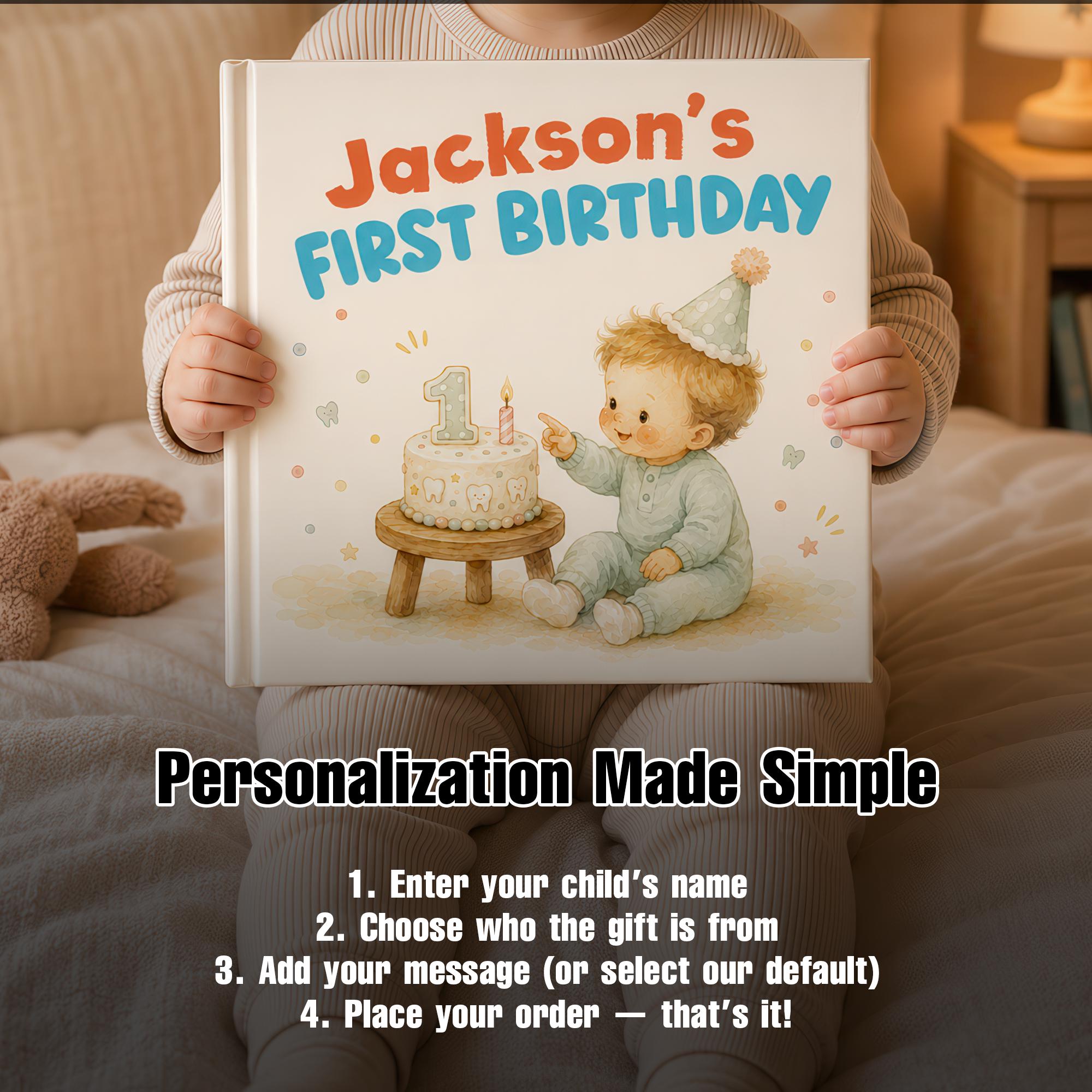 Personalized First Birthday Story Book