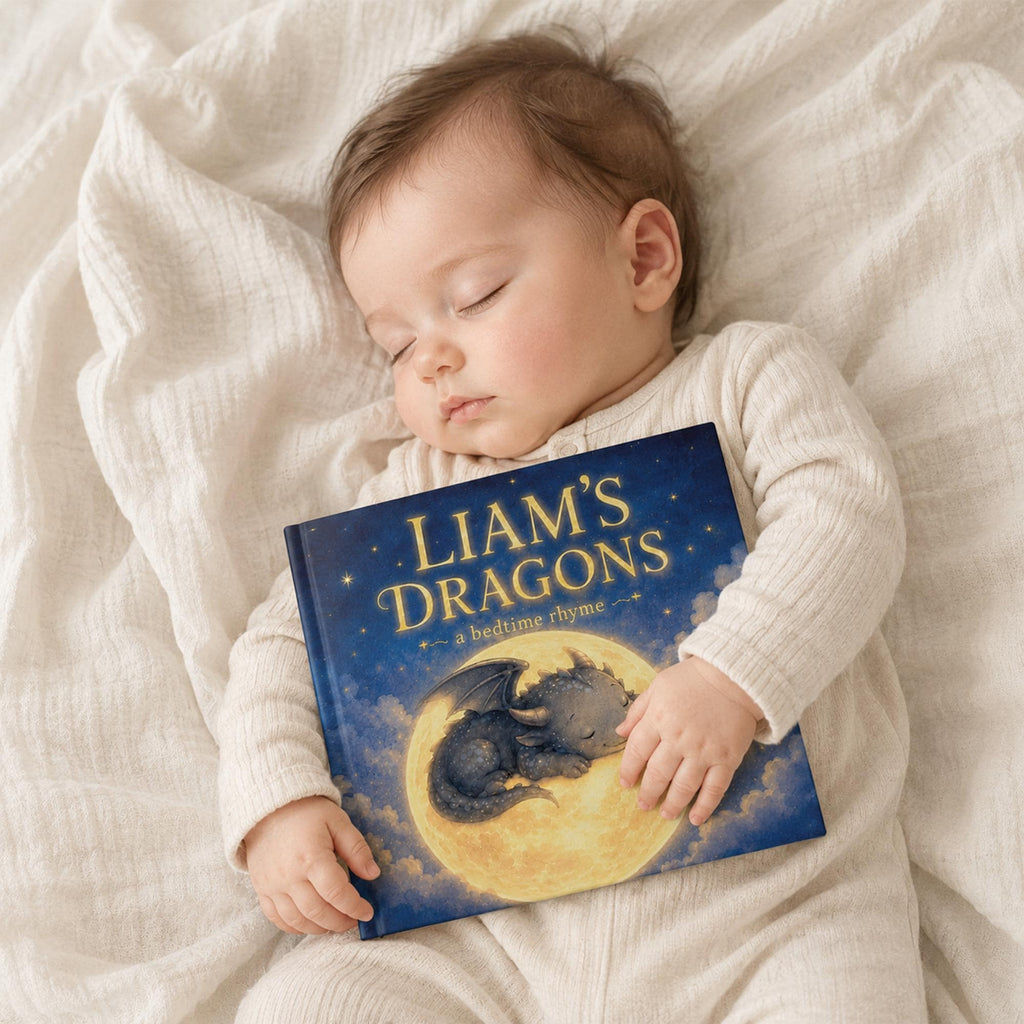 Personalized Dragon Storybook, Custom Name Bedtime Book for Baby, Dragon Theme Baby Keepsake, Fantasy Nursery Decor Gift, Baby Shower Gift