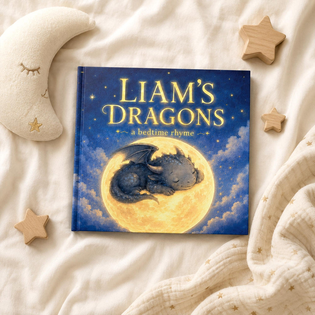 Personalized Dragon Storybook, Custom Name Bedtime Book for Baby, Dragon Theme Baby Keepsake, Fantasy Nursery Decor Gift, Baby Shower Gift
