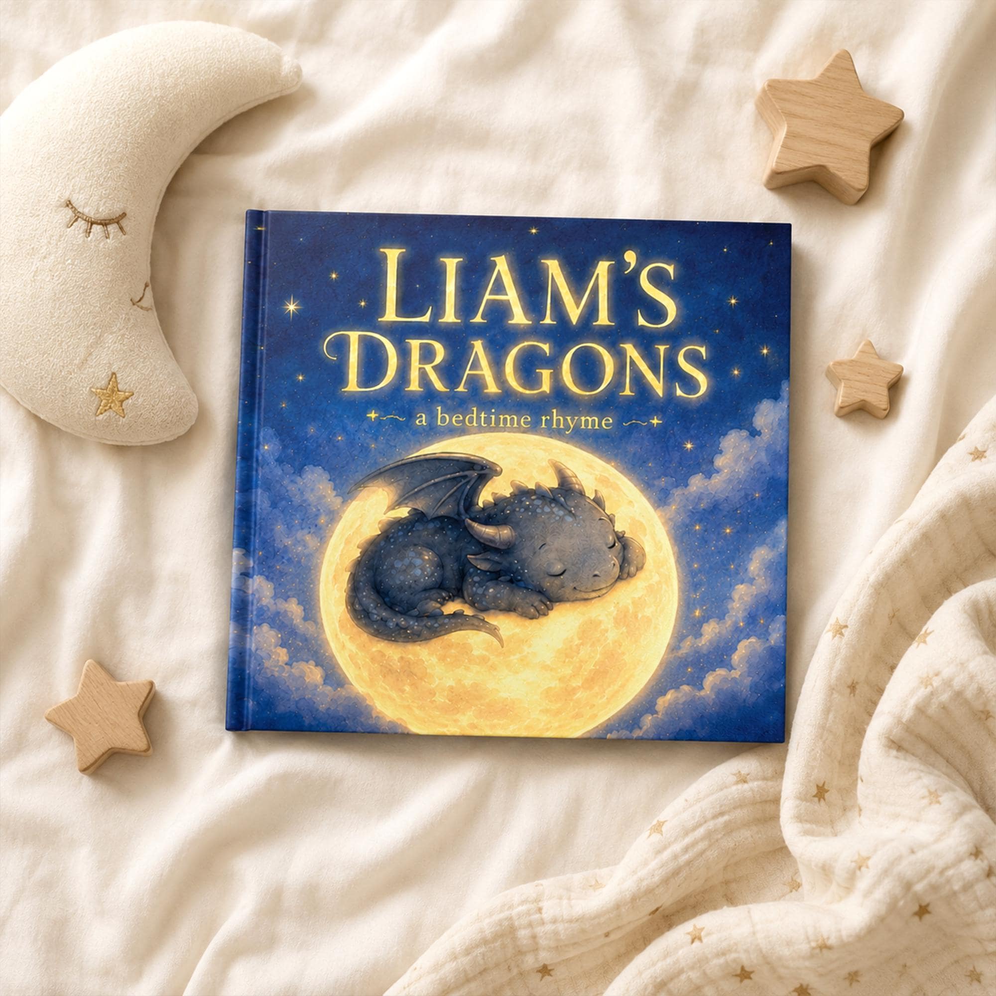 Personalized Dragon Storybook, Custom Name Bedtime Book for Baby, Dragon Theme Baby Keepsake, Fantasy Nursery Decor Gift, Baby Shower Gift