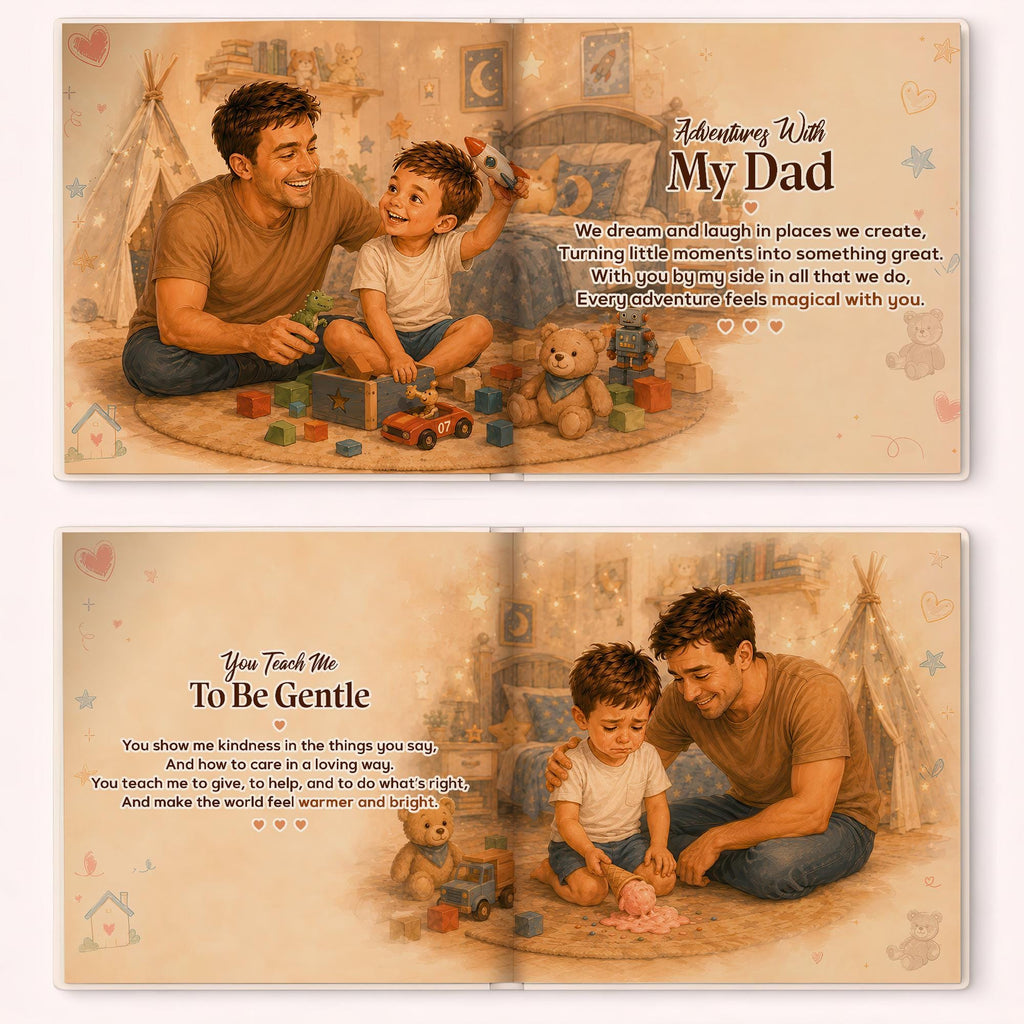 Personalized Best Dad Book, Custom Photo Story Book for Dad and Child, Father’s Day Gift, Daddy Keepsake, Baby Shower Gift
