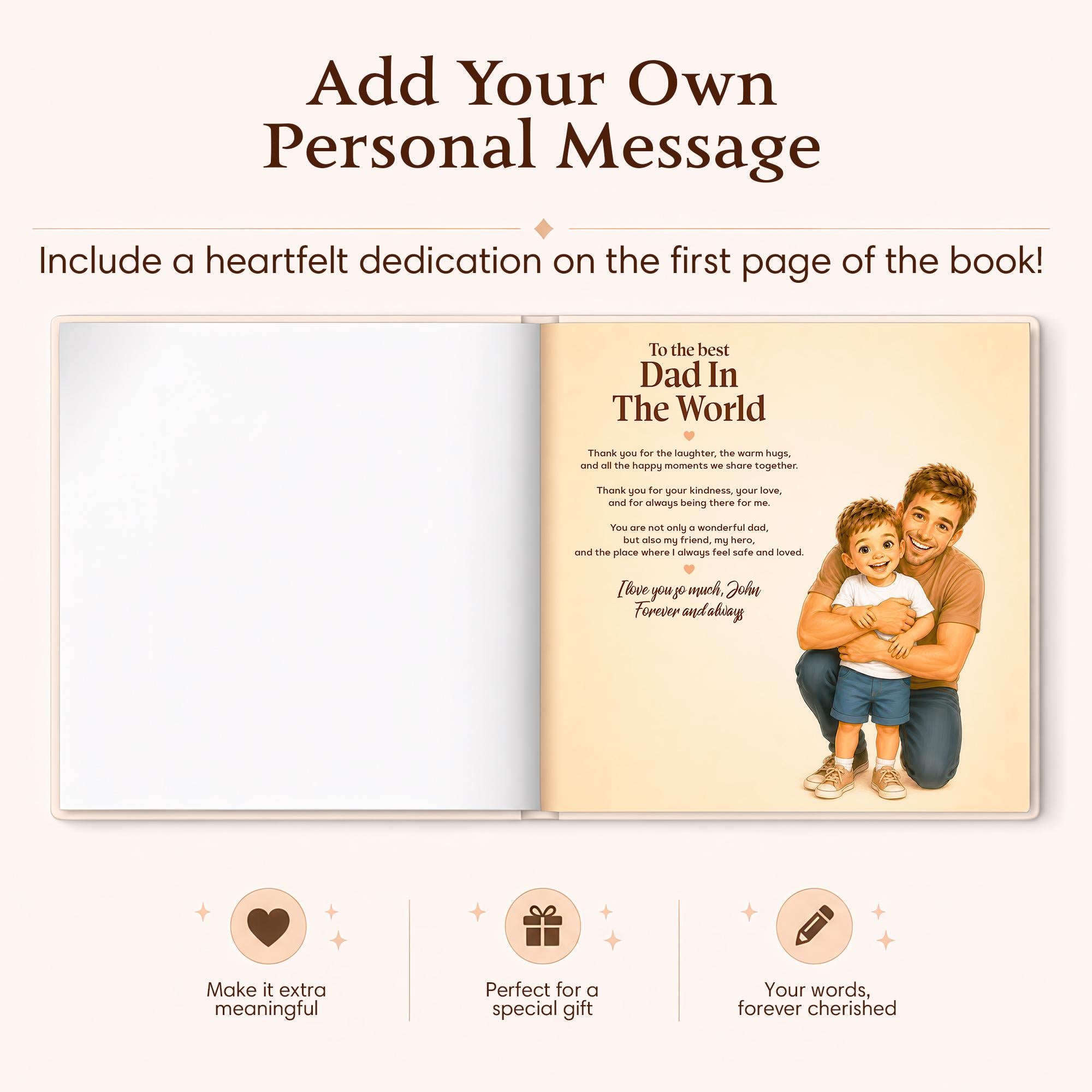 Personalized Best Dad Book, Custom Photo Story Book for Dad and Child, Father’s Day Gift, Daddy Keepsake, Baby Shower Gift