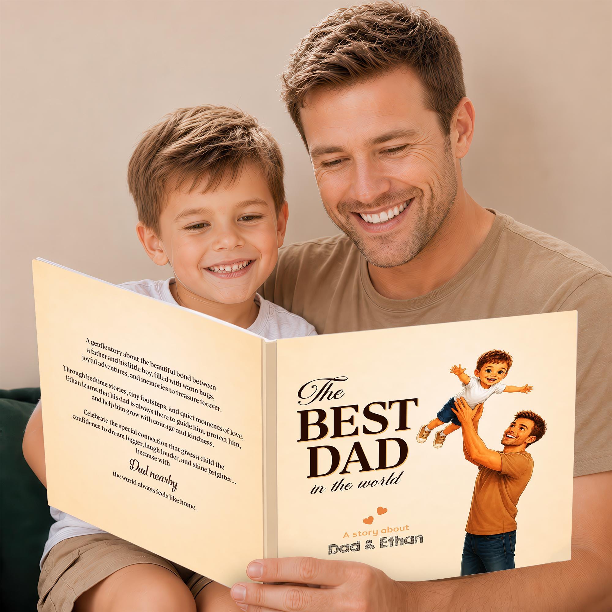 Personalized Best Dad Book, Custom Photo Story Book for Dad and Child, Father’s Day Gift, Daddy Keepsake, Baby Shower Gift