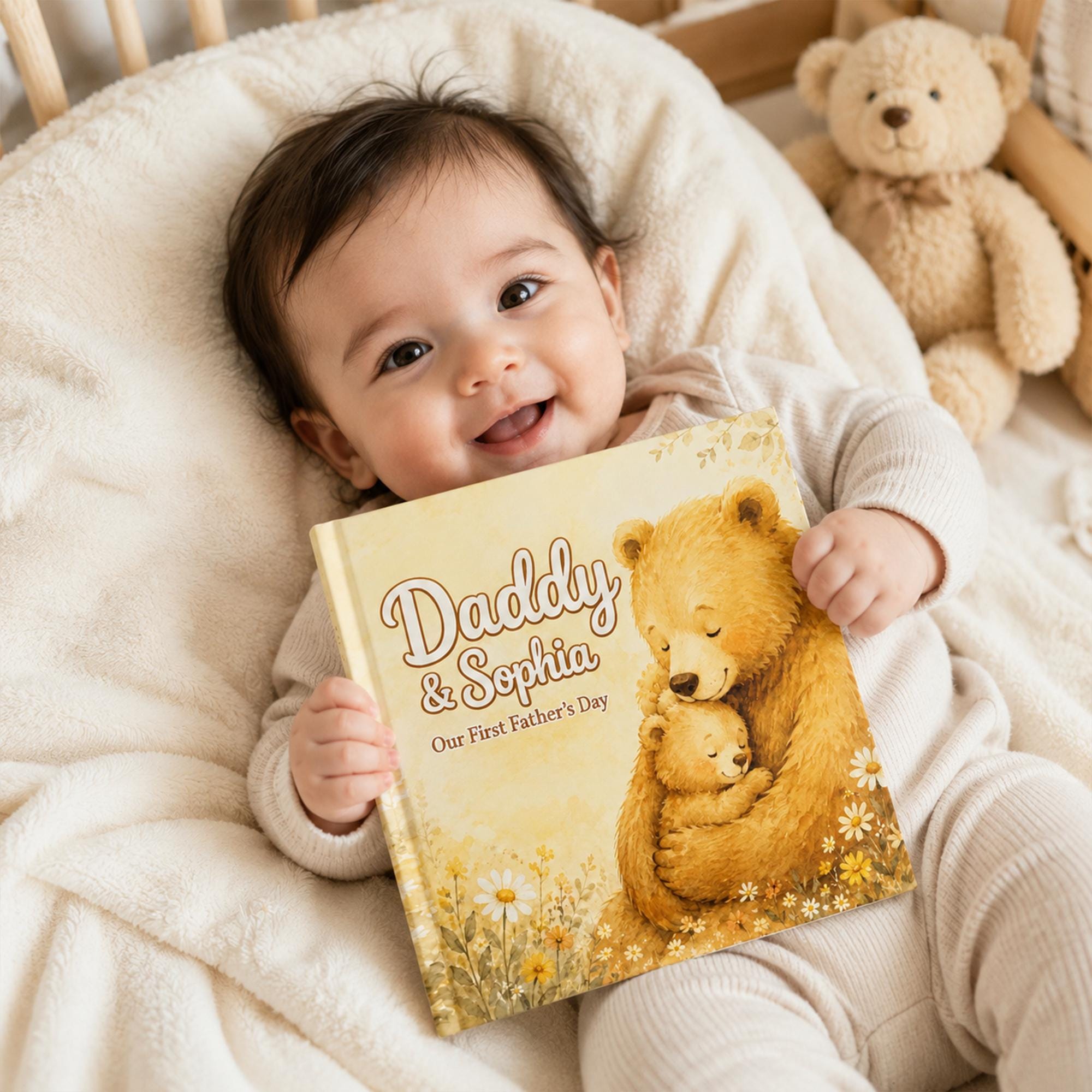 Personalized First Father's Day Book for Dad and Baby