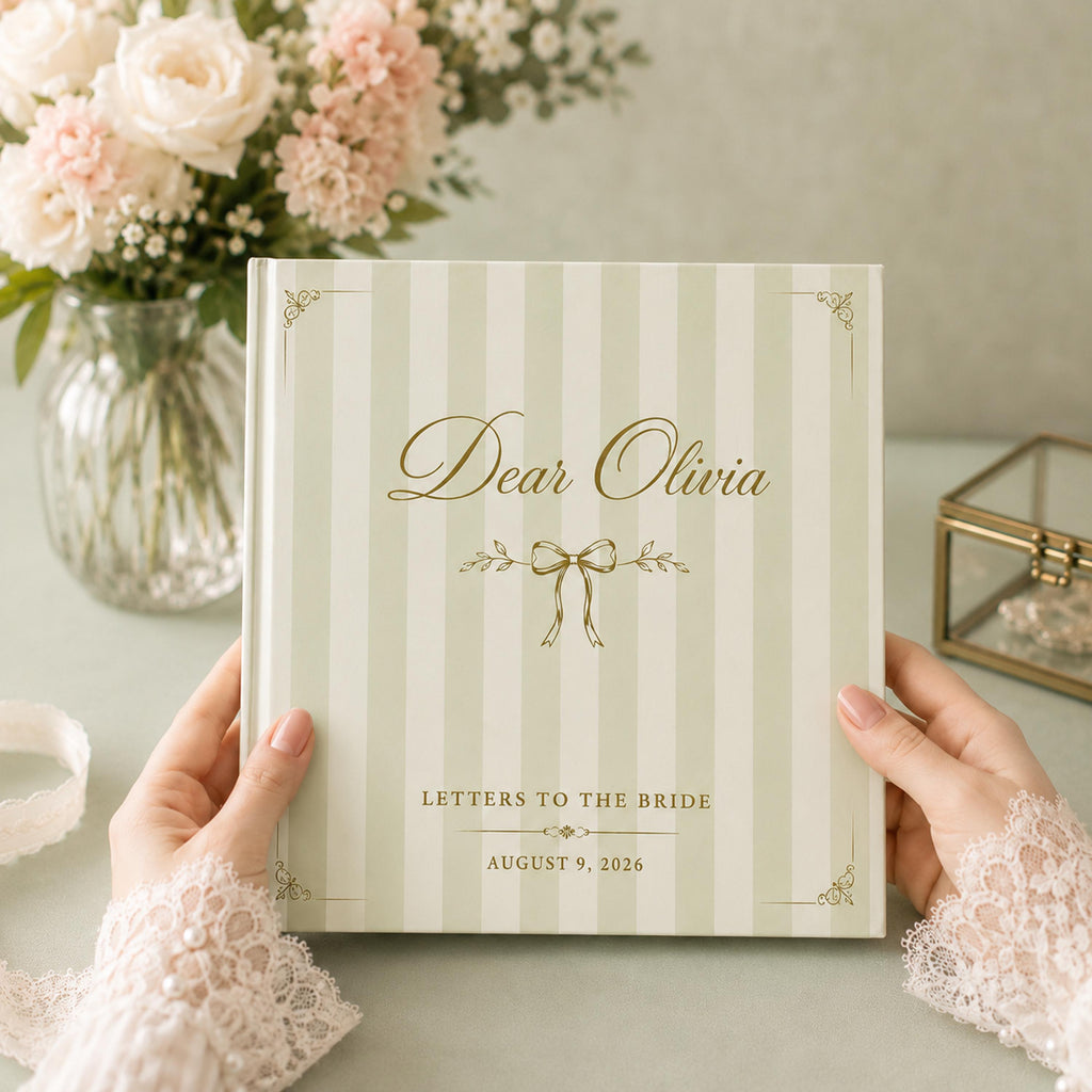 Personalized Bridal Shower Guest Book, Letters To The Bride Book, Wedding Scrapbook Album, Hen Do Book, Bride To Be Gift