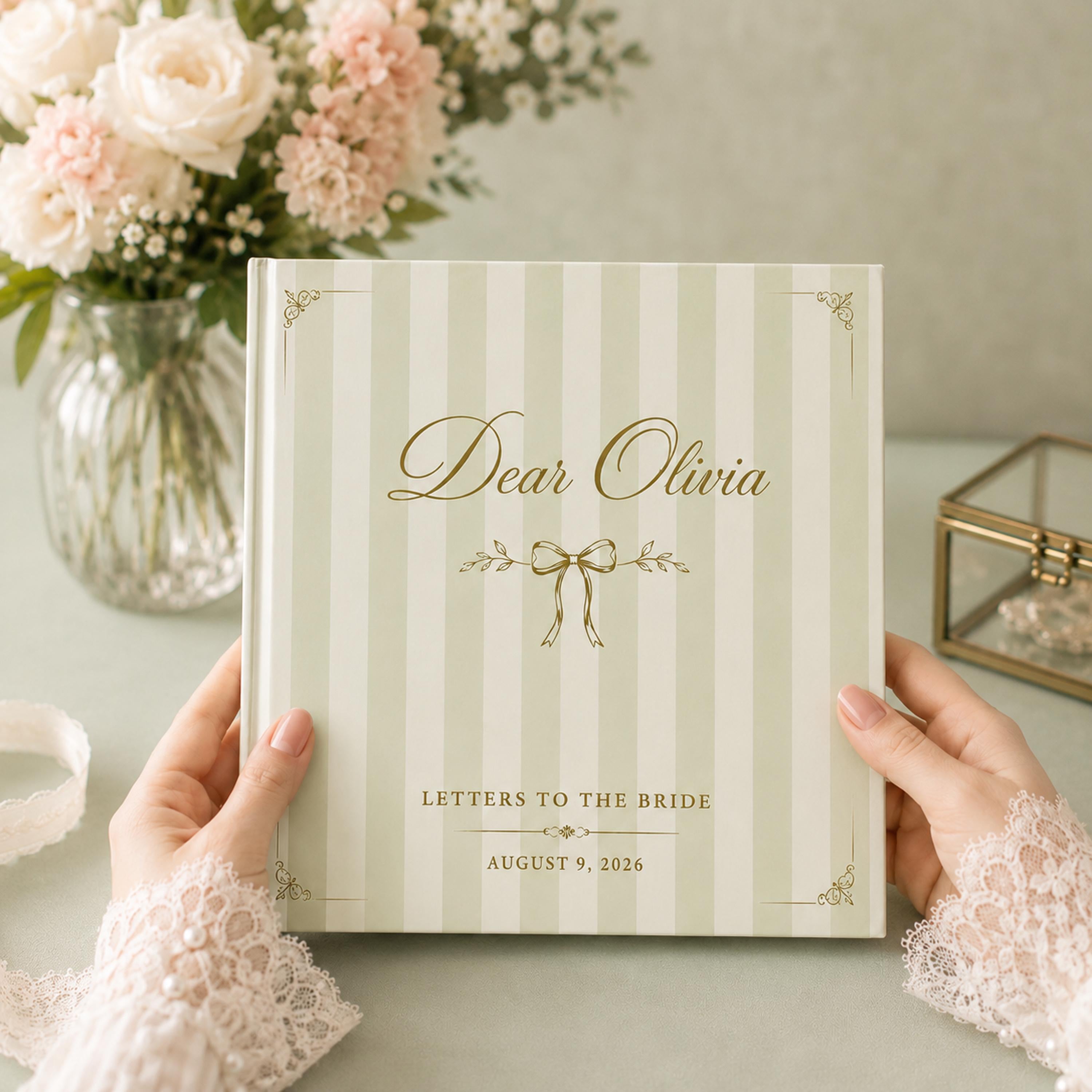 Personalized Bridal Shower Guest Book, Letters To The Bride Book, Wedding Scrapbook Album, Hen Do Book, Bride To Be Gift