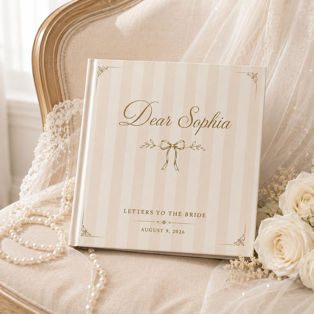 Personalized Bridal Shower Guest Book, Letters To The Bride Book, Wedding Scrapbook Album, Hen Do Book, Bride To Be Gift