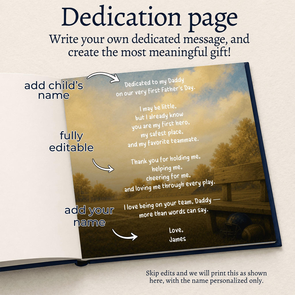 Personalized First Father's Day Book