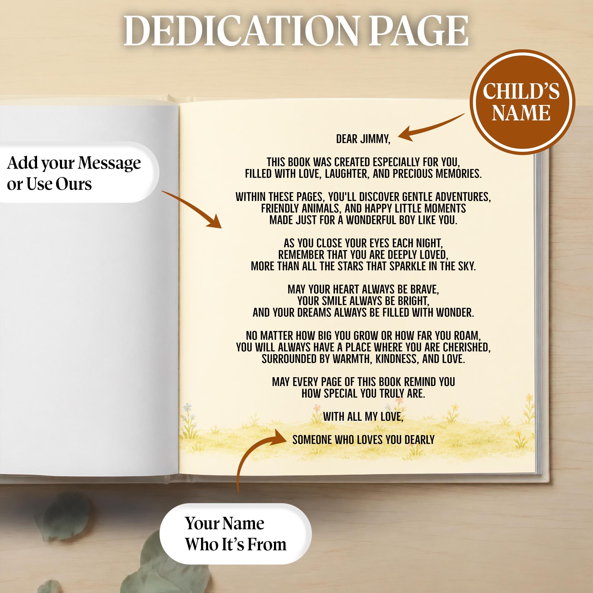 Personalized Baby Name Storybook, Nursery Rhymes Keepsake Book, Baby Shower Gift for Boy or Girl, First Birthday Gift