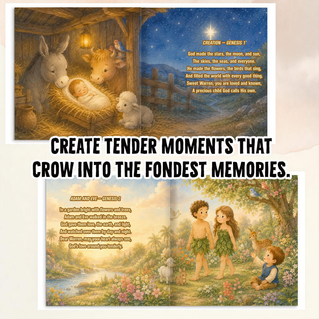 Personalized First Bible Stories Book for Kids