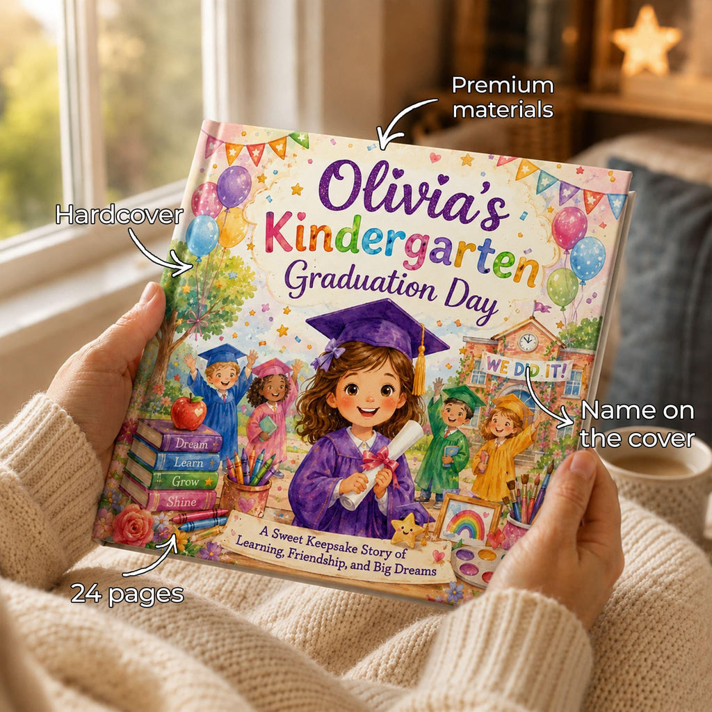 Personalized Kindergarten Graduation Book for Girls