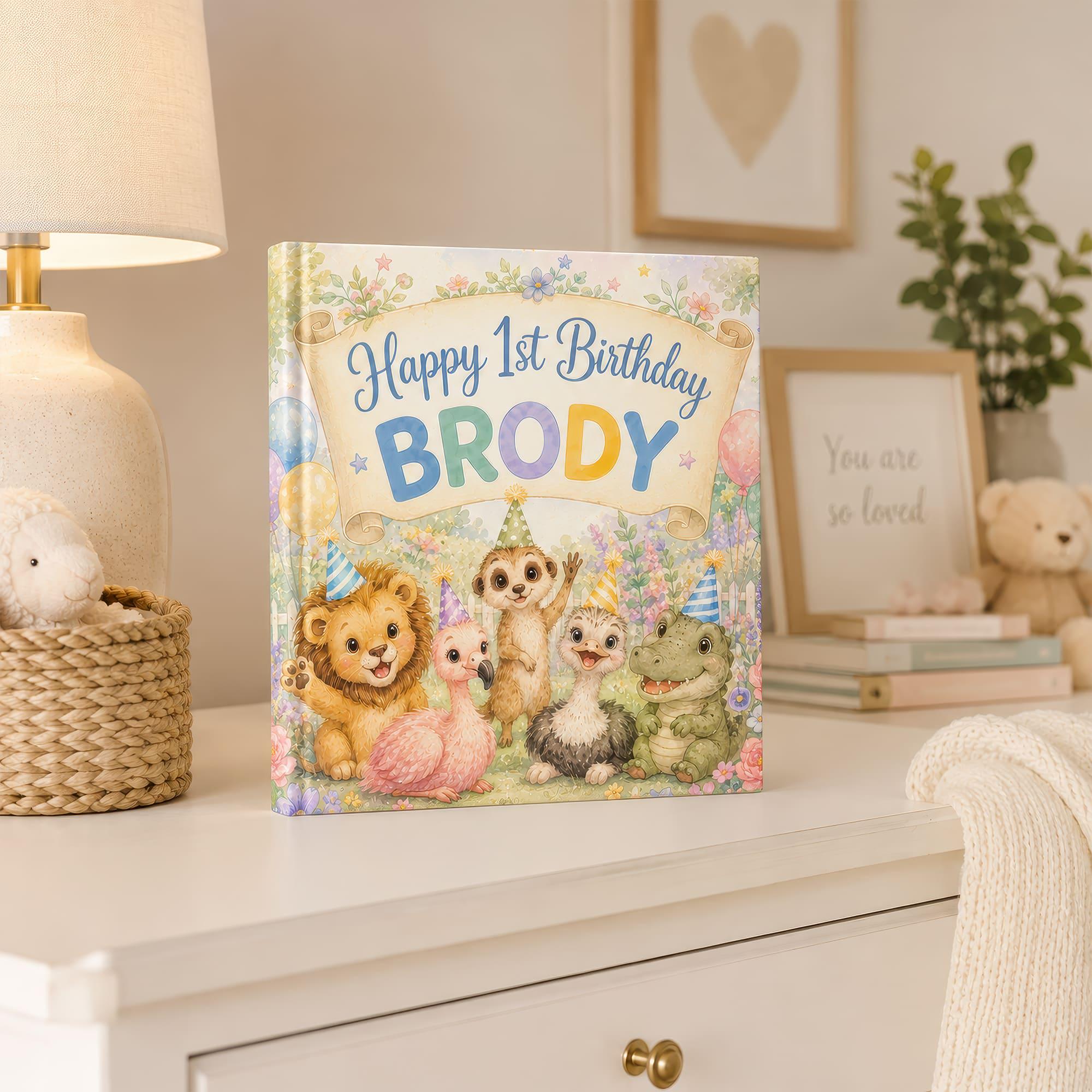 Personalized First Birthday Book for Baby Boys and Girls