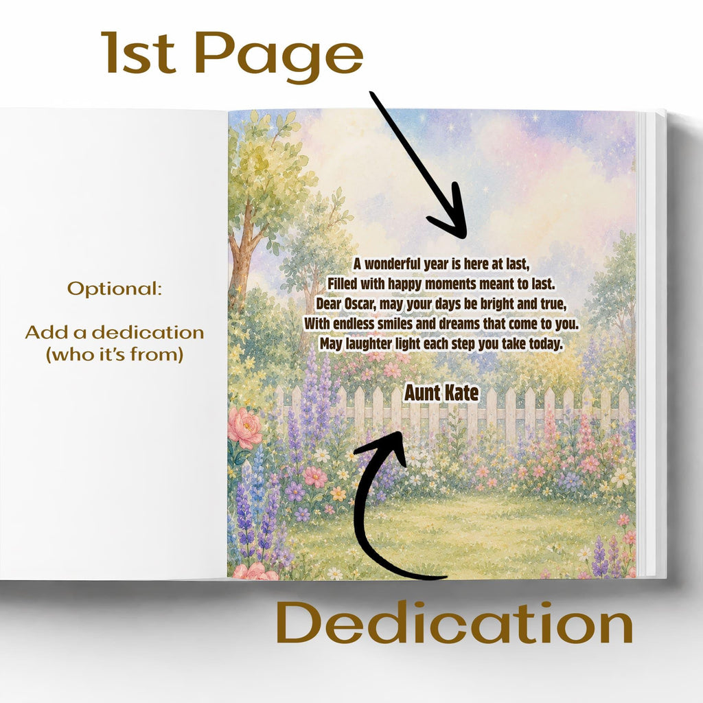 Personalized First Birthday Book for Baby Boys and Girls