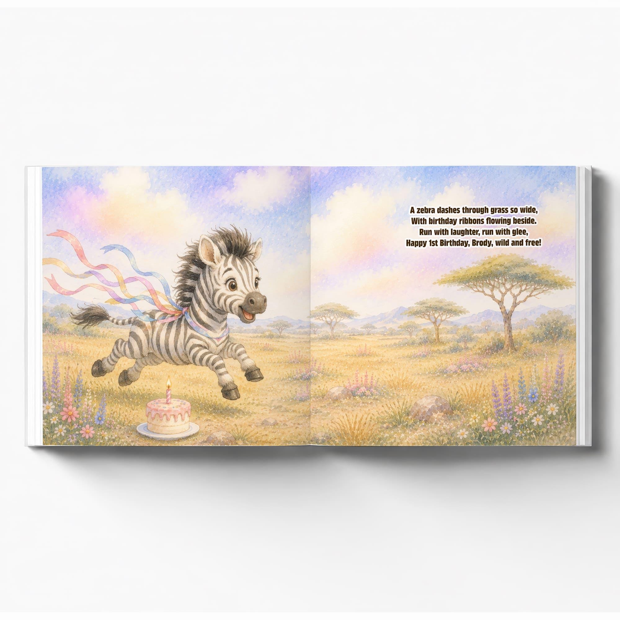 Personalized First Birthday Book for Baby Boys and Girls