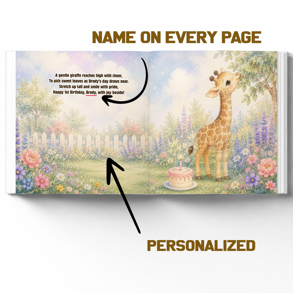 Personalized First Birthday Book for Baby Boys and Girls