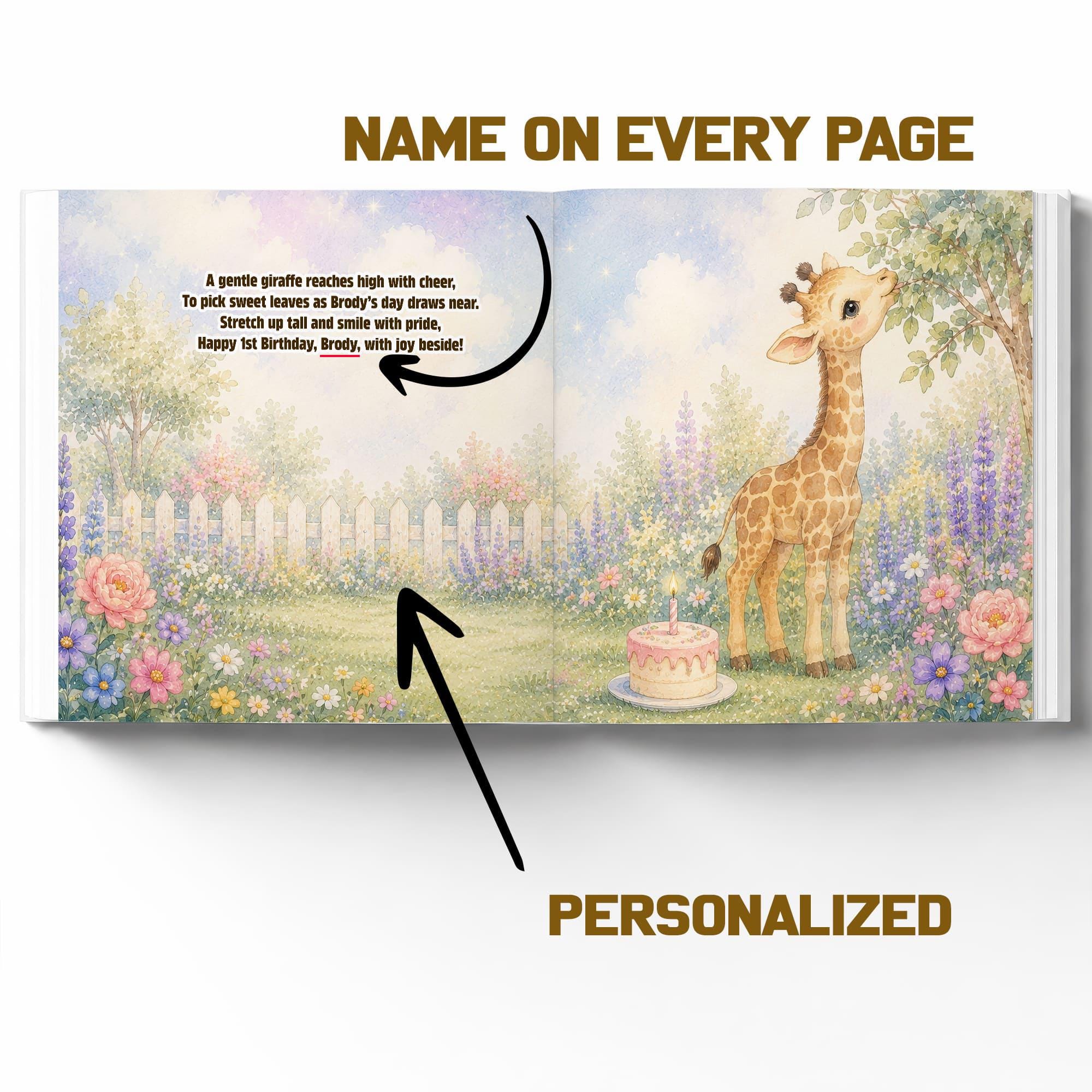 Personalized First Birthday Book for Baby Boys and Girls