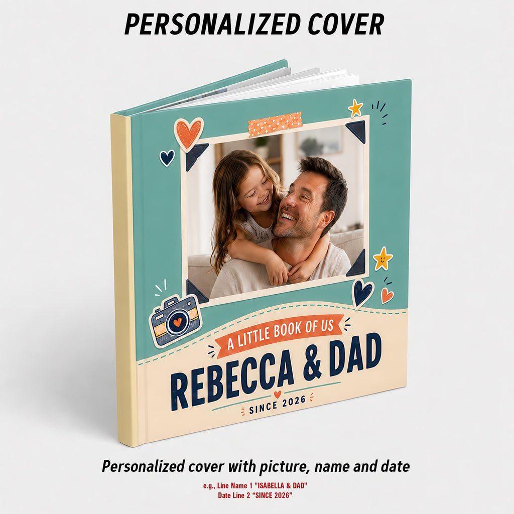 Personalized Toddler Photo Board Book for Dad, Custom Keepsake Gift From Daughter, Sentimental Father’s Day Present