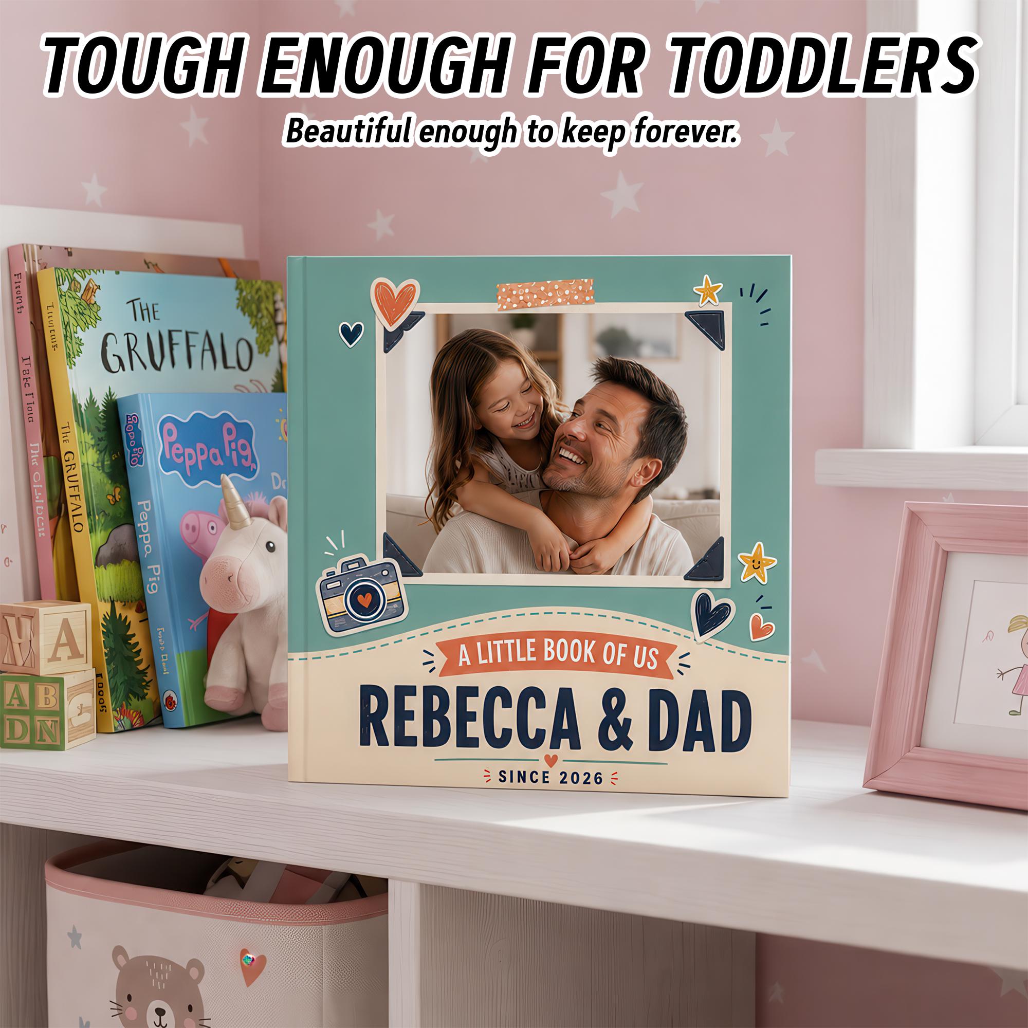 Personalized Toddler Photo Board Book for Dad, Custom Keepsake Gift From Daughter, Sentimental Father’s Day Present