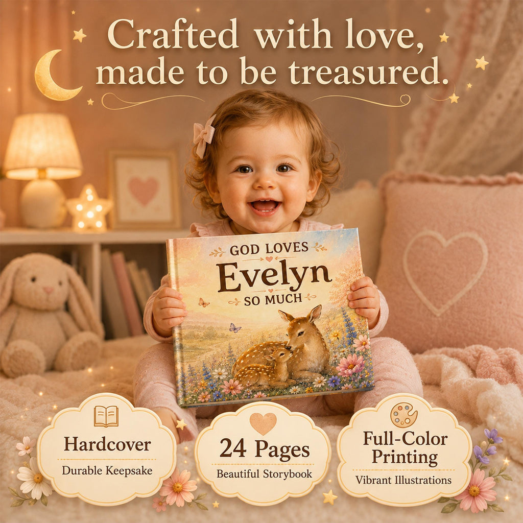 Personalized Bible Storybook for Children, Baptism Gift