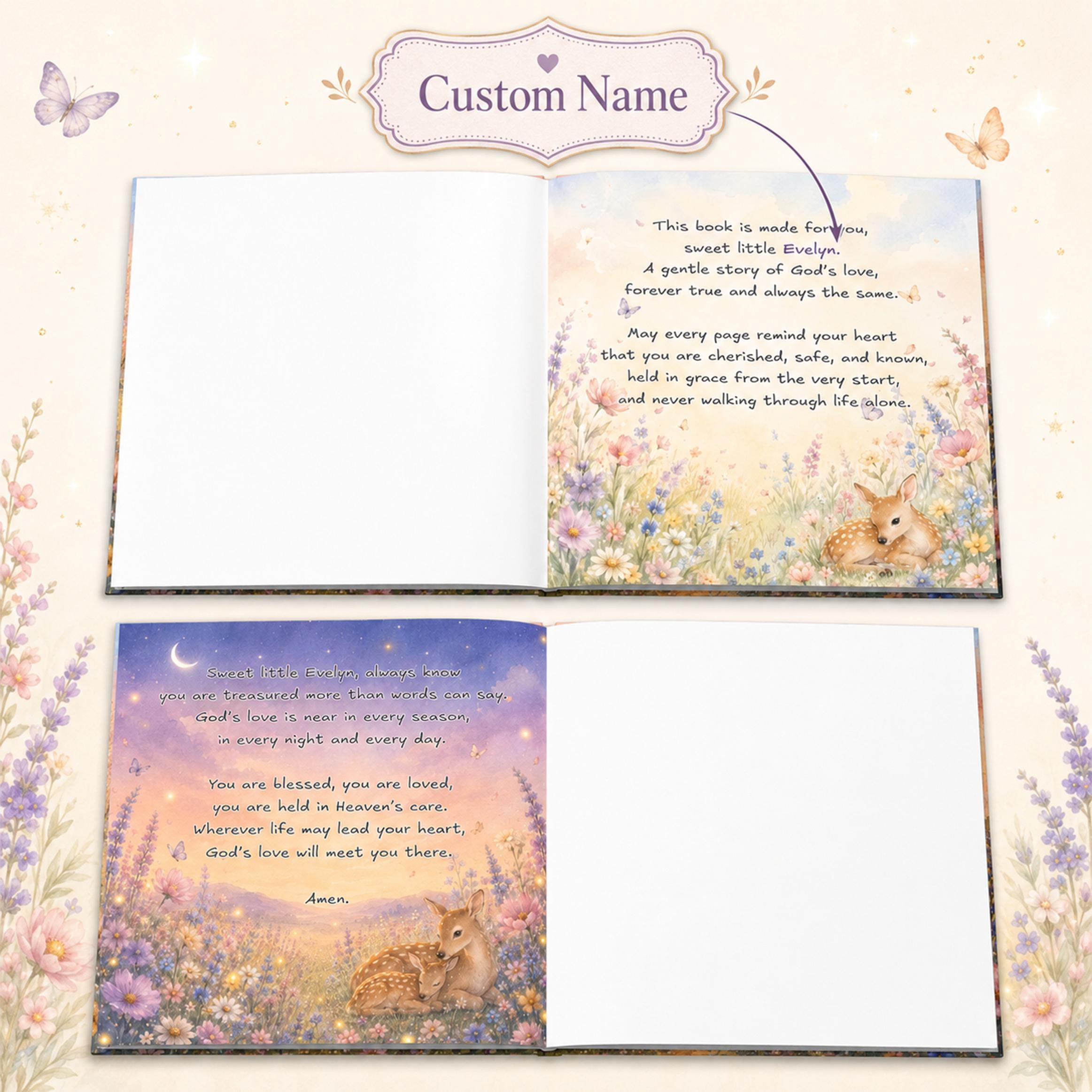 Personalized Bible Storybook for Children, Baptism Gift