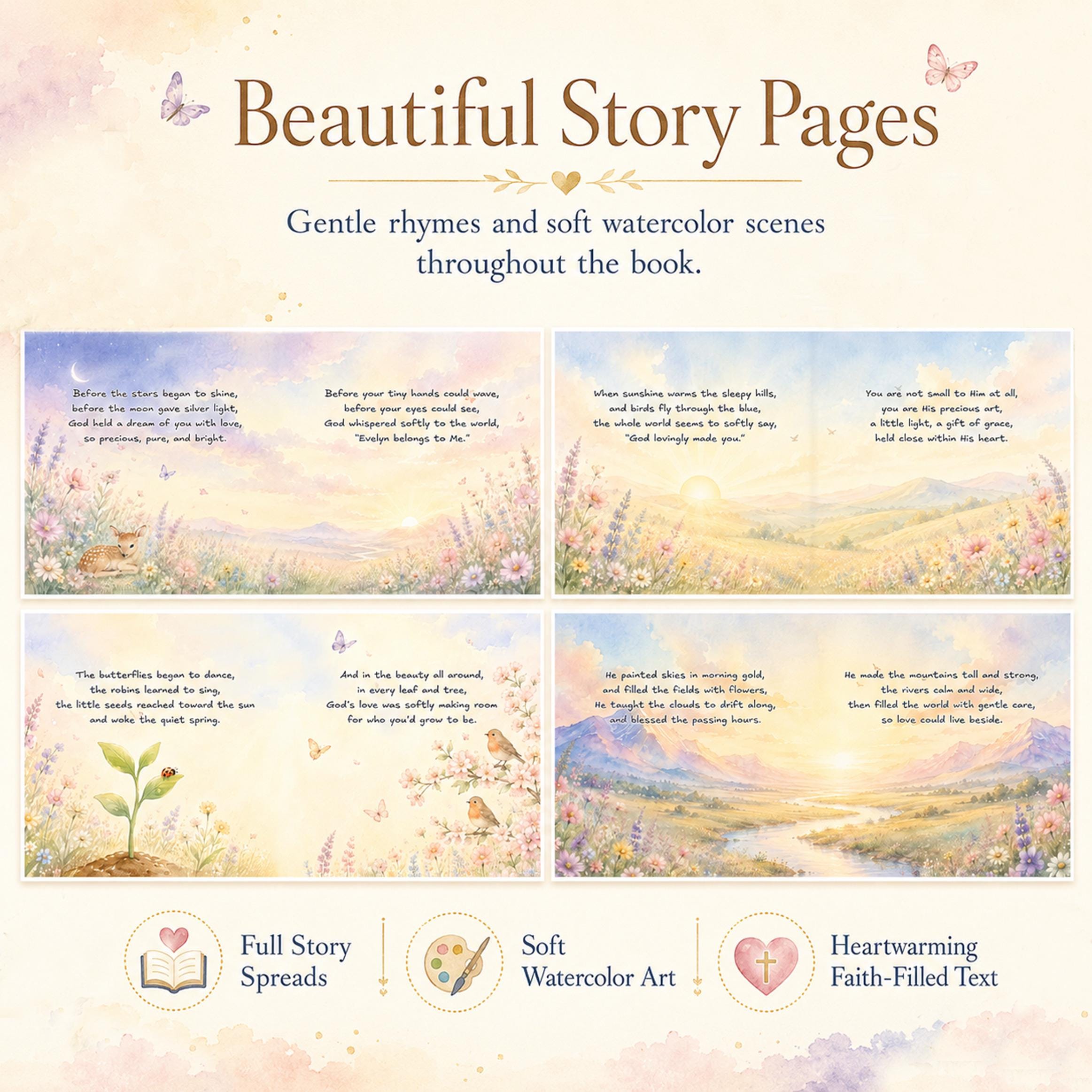 Personalized Bible Storybook for Children, Baptism Gift