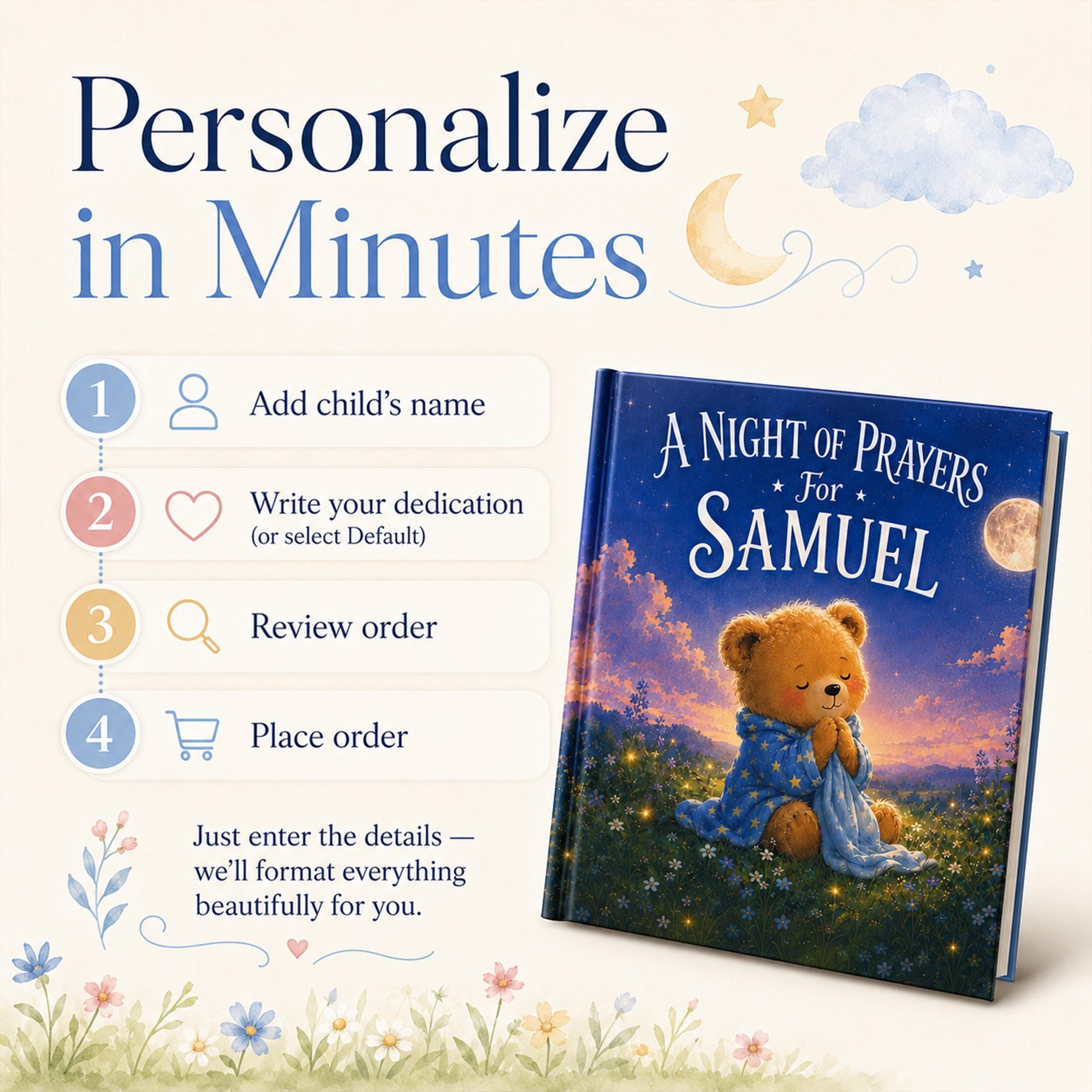 Personalized Bedtime Prayer Book for Kids