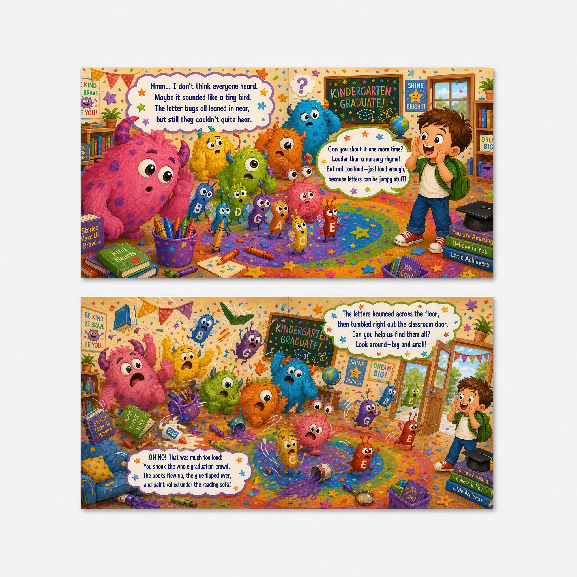 Personalized Halloween Book For Kids, Custom Name Graduation Story Book, Colorful Monster Preschool Kindergarten Gift