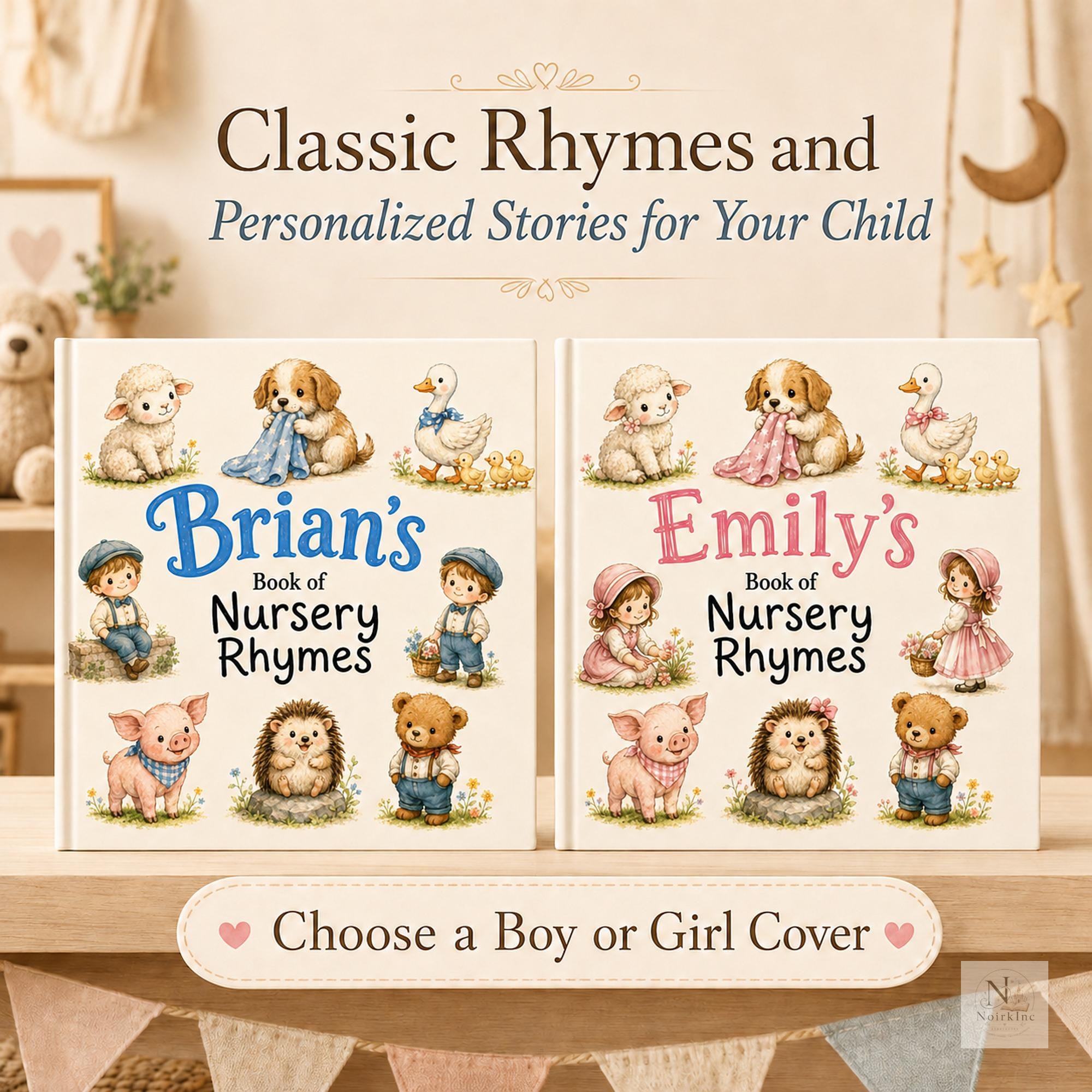 Personalized Nursery Rhyme Book for Baby