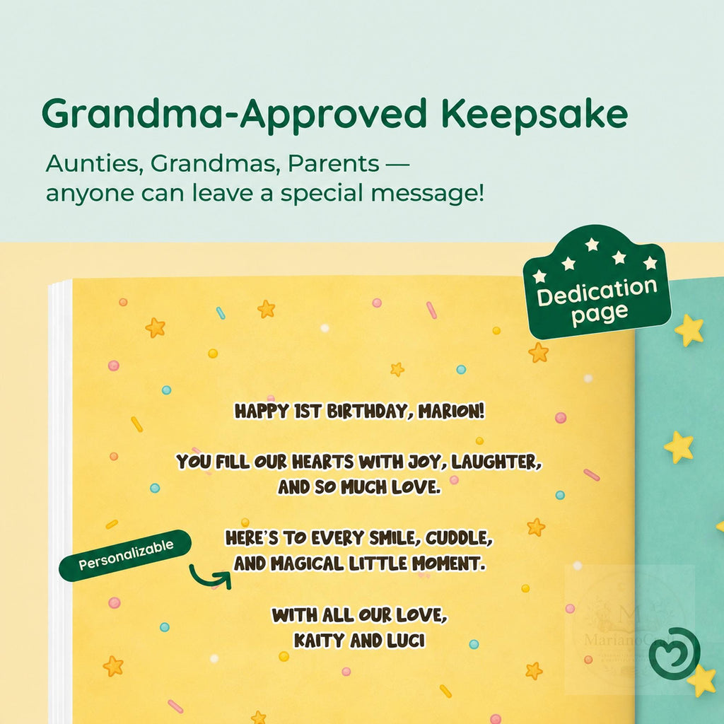 Personalized First Birthday Book for Baby Boy or Girl