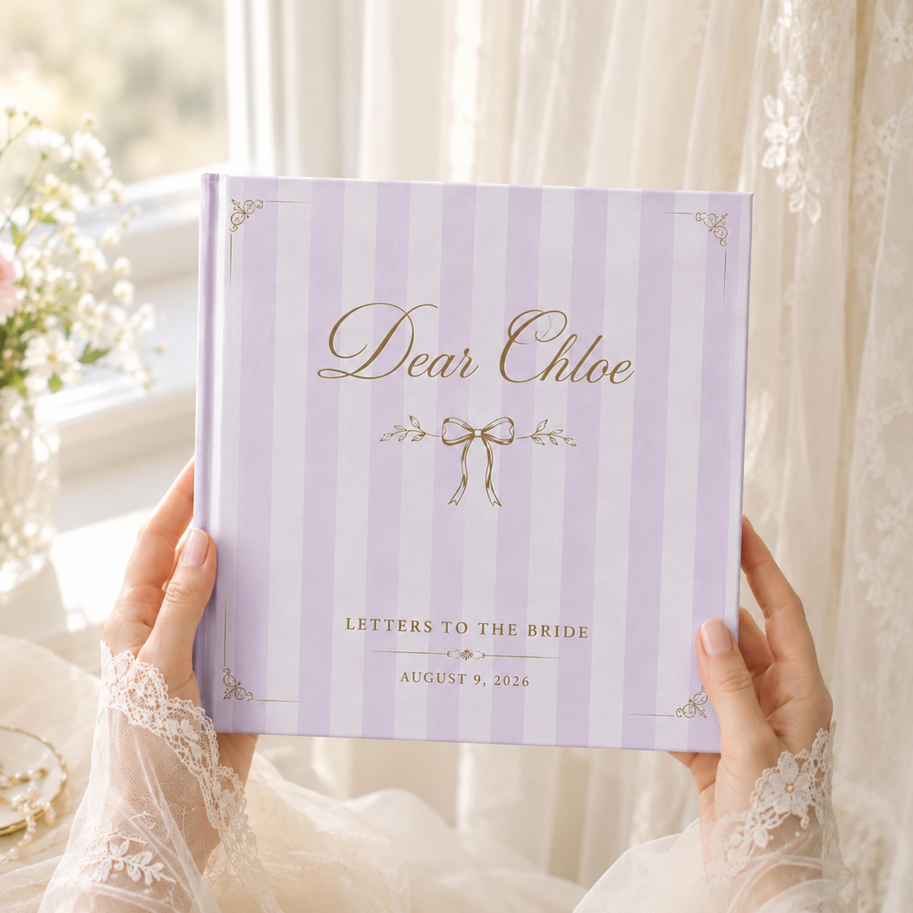 Personalized Bridal Shower Guest Book, Letters To The Bride Book, Wedding Scrapbook Album, Hen Do Book, Bride To Be Gift
